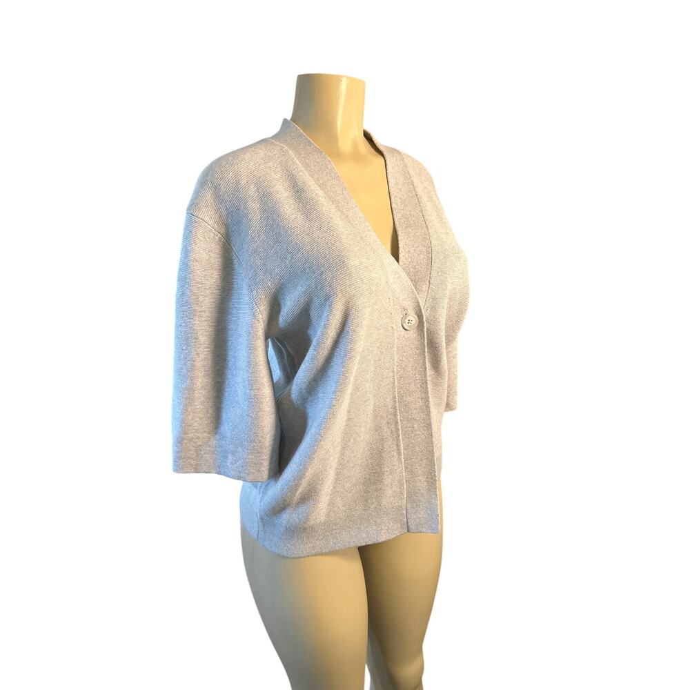 Women XS The Reset R Label 100% Wool Gray Cardigan Sweater Layering One Button